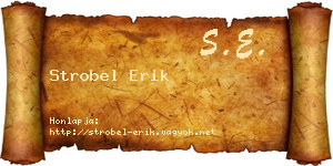 Strobel Erik névjegykártya